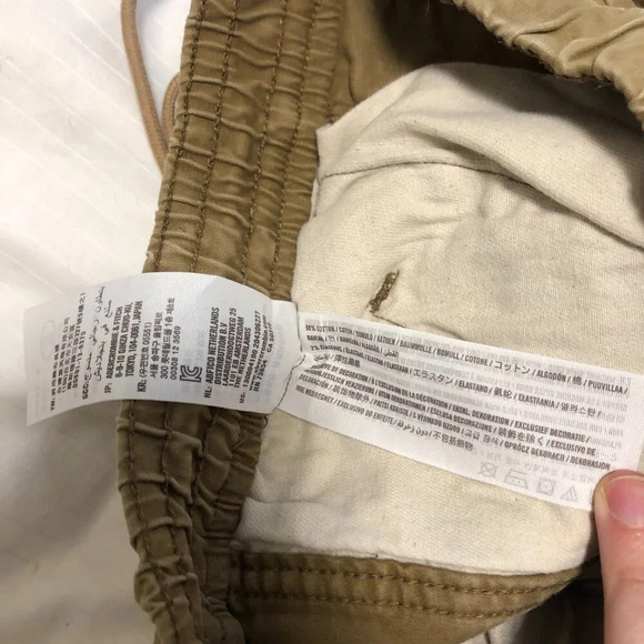3/$25 ❥ Abercrombie Men's Size S Drawstring  Elastic Cargo Jogger Pants Mustard - Picture 9 of 10